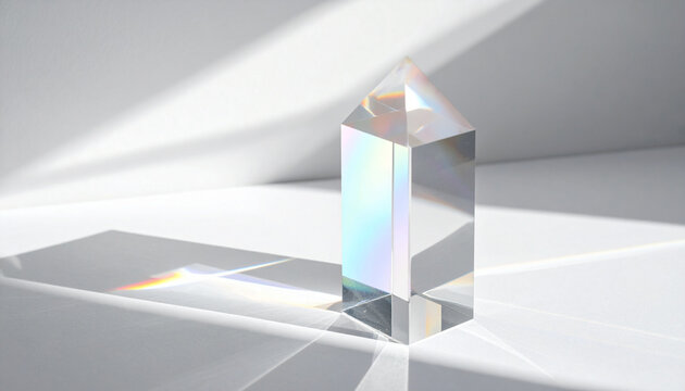 Prism and shadows minimalist composition