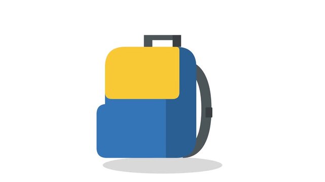 backpack icon depicting school journey process representing education student life and learning readiness