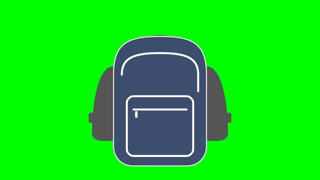 backpack icon depicting school journey process representing education student life and learning readiness
