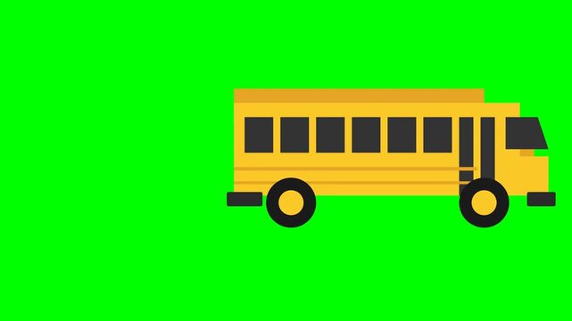school bus icon illustrating transportation process representing education access and student journey