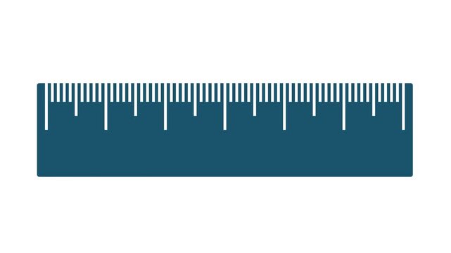 ruler icon depicting measurement process representing education precision and mathematical learning
