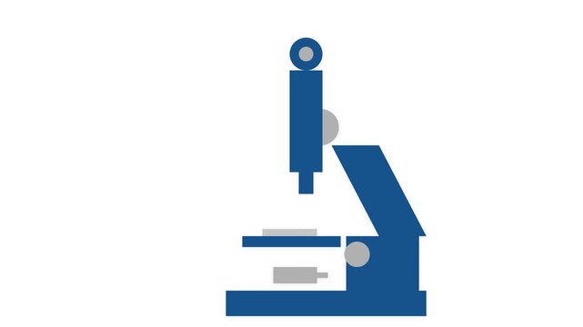 microscope icon illustrating research process representing education science exploration and discovery