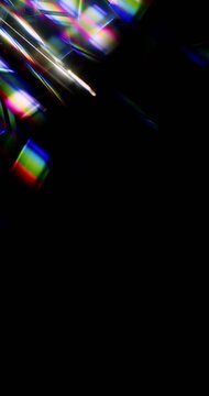 Angled lights shining in a precious gem for brilliant colors and a sparkling aura of luxury. Beaming light reflection creating a visual effect of glamorous dazzling rainbows for soft dreamy lighting.
