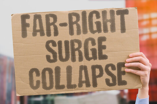 "Far-Right Surge Collapse" A far-right surge and a budget deficit crisis cause a stable coalition to lose its majority overnight. FAR-RIGHT. SURGE. COLLAPSE. COALITION. BUDGET.