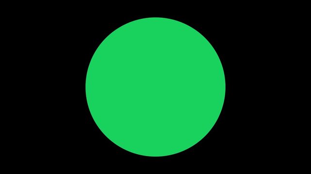 A vibrant green circle featuring an animated white check mark symbol pops up smoothly on a dark