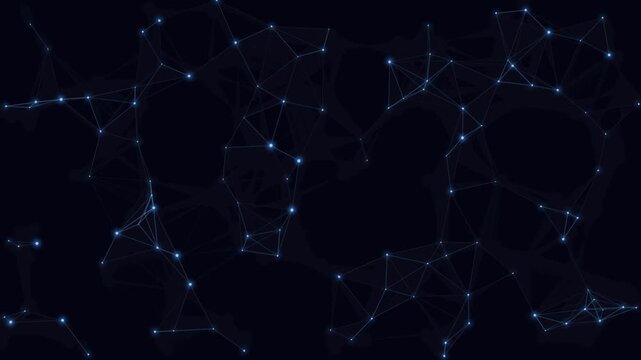 Abstract Digital Plexus Network Background with Glowing Nodes and Lines