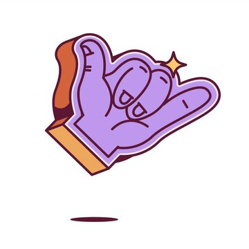 .animation finger gesture cool with transparent background for element design
