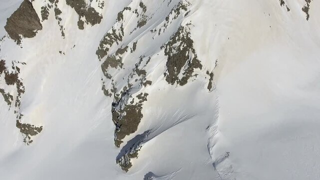 Snowy Eastern Black Sea Mountains in Rize Turkey show rugged peaks and highland ridges.
