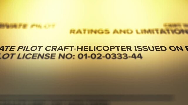  Private Pilot License Certificate