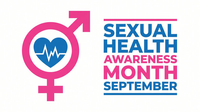 World Sexual Health Day campaign graphic with heart and awareness ribbon for September health education