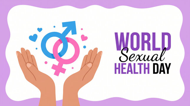 Hands holding heart-shaped symbol for World Sexual Health Day awareness campaign and global health initiative