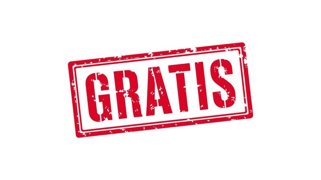 Gratis red gunge stamp for free offer, complimentary service and promotion