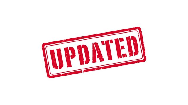 Updated red grunge stamp for revised information latest version and document update