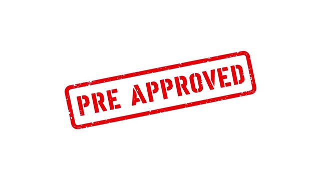 Pre approved red grunge stamp for fast authoriztion and verified status