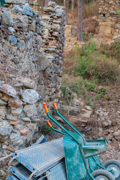 Archaeological Excavation Site with Ancient Stone Ruins