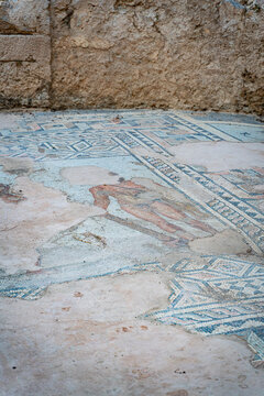 Ancient Mosaic Floor  at Syedra Archaeological Site, Turkey