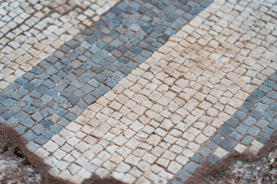 Ancient Mosaic Floor  at Syedra Archaeological Site, Turkey