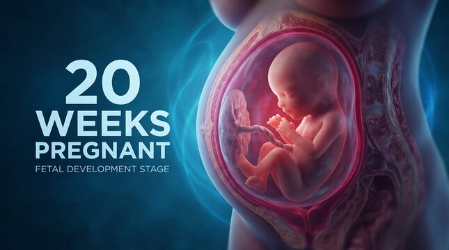 20 weeks pregnant fetal development stage in womb