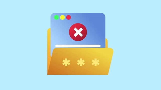 Access denied on restricted folder by Password protected 2d Animation with Alpha Matte