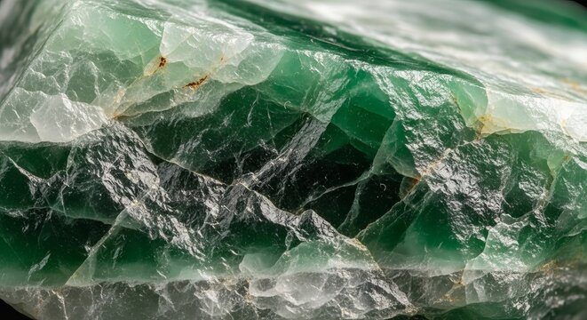 Natural Raw Jade Stones with Authentic Green Mineral Texture