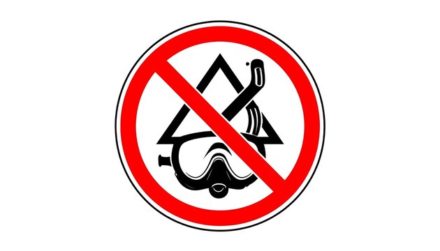 No smoking symbol with cigarette and ash tray.