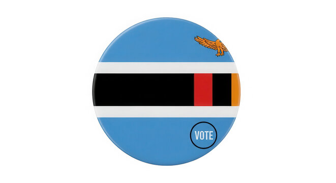 Botswana flag icon in a circular shape design isolated on transparent background