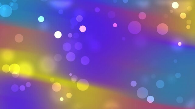 Radiant bokeh particles drifting on a vivid gradient backdrop