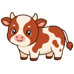 Fototapeta premium Colorful Cartoon Farm Animal Illustration