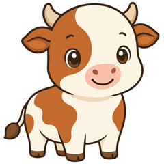 Obraz premium Colorful Cartoon Farm Animal Illustration