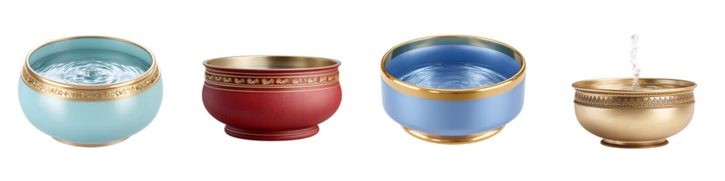 Luxury Bowls: Decorative Vessels for Home Decor and Rituals on White