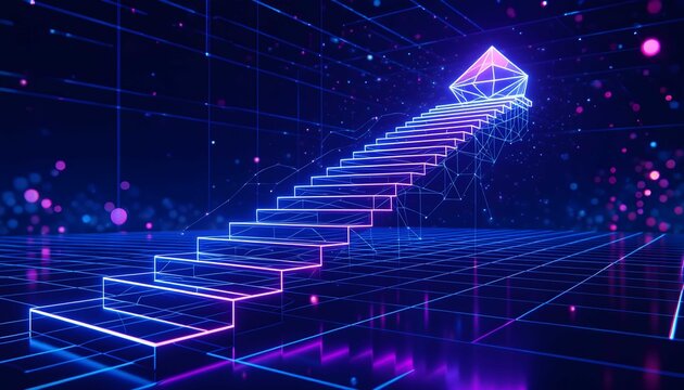 Crystalline digital pathway representing modern financial progress