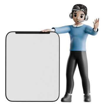 Blank App Mockup 3D Illustration