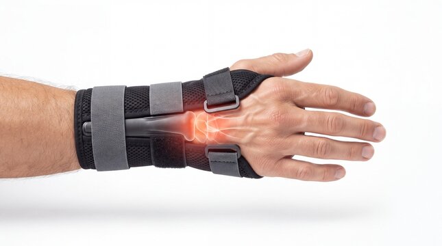 Black Orthopedic Wrist Brace Providing Joint Support for Wrist Pain