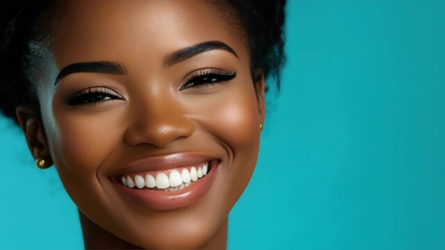Close-up of a joyful individual