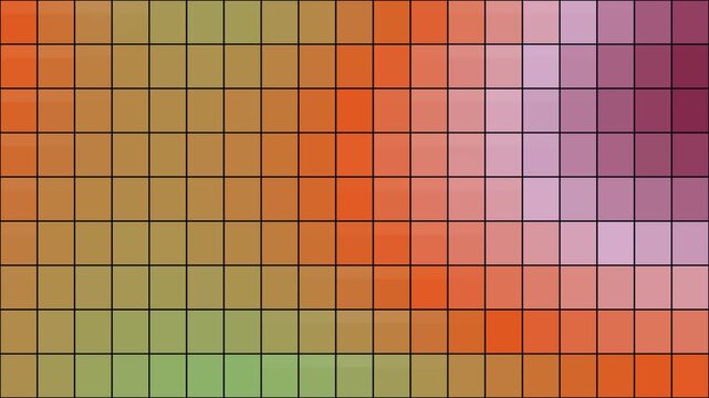 Gradient colored squares transition from green in the center to red at the edges creating a pixelated pattern.