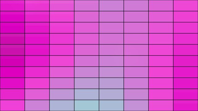 Grid of colored squares featuring shades of pink, magenta, purple, green, brown, and gray.
