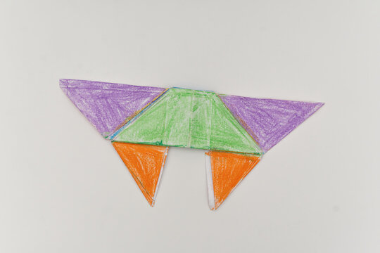 Geometric Paper Butterfly Shape Isolated