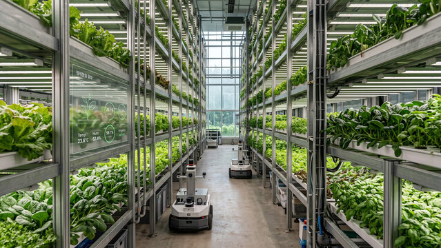 AI-Powered Vertical Smart Farm with Autonomous Agricultural Robots