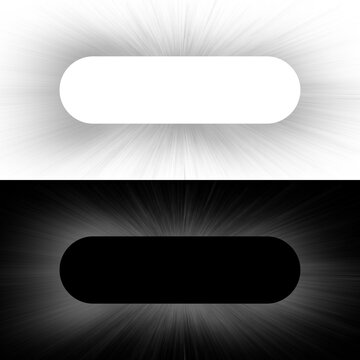 Minimal Pill Button UI Element with Radial Light Burst Effect