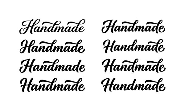 Typography design comparison showing handmade cursive text in lighter thinner style versus darker bolder lettering displayed side by side for creative font choice
