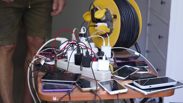 Emergency Energy Assistance Center for Mobile Device Charging. Blackout charging