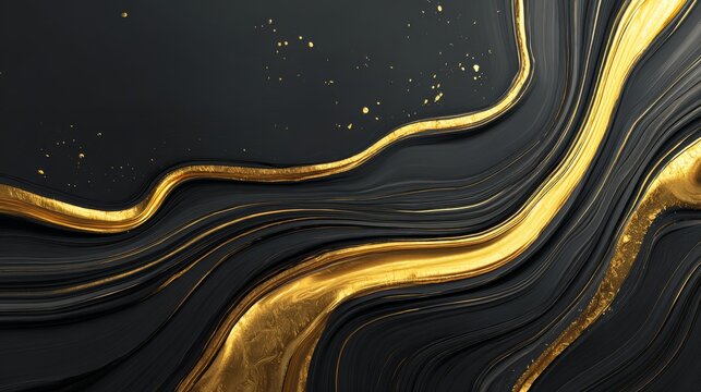 Luxury black line abstract background with elegant flowing curves, intricate minimalist patterns, sophisticated modern design, premium dark backdrop, artistic geometric elements, refined decorative te