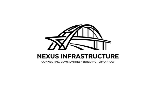 Bridge illustration logo for infrastructure engineering firms.
