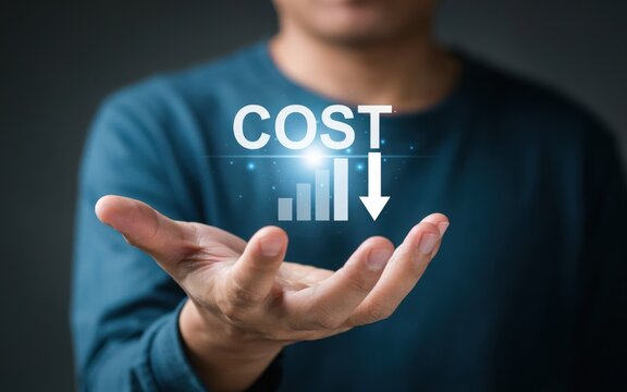 Business concept of cost reduction and financial savings