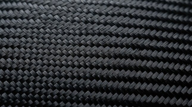 Closeup of Black Carbon Fiber Texture for Background or Design