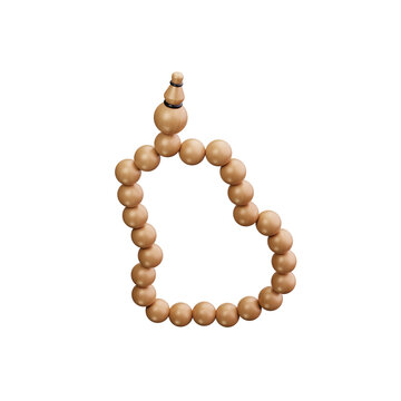 tasbih 3d render icons