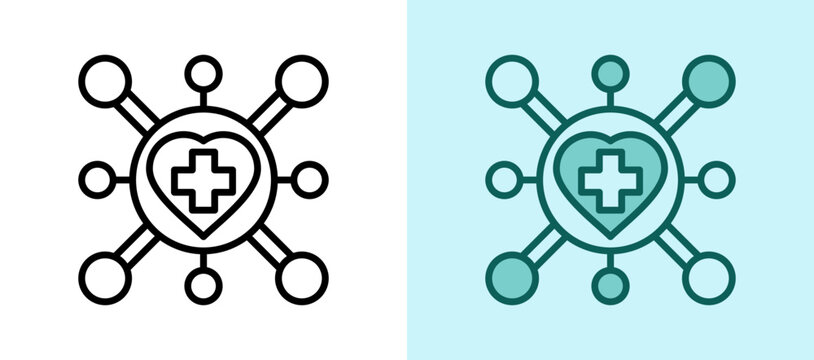 Healthcare Network whitegreen icon