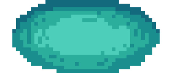 Fototapeta premium pixel art of pond or lake