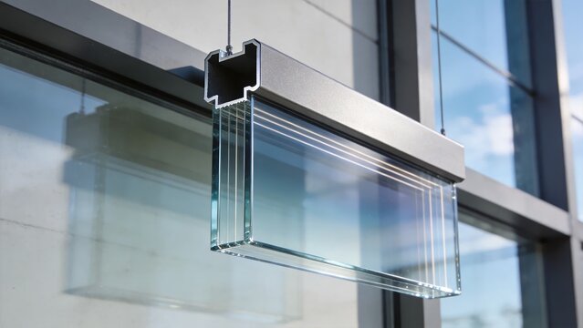 Smart Building Electrochromic Glass Curtain Wall Node Component
