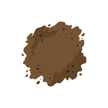 Textured brown soil mud splash icon.